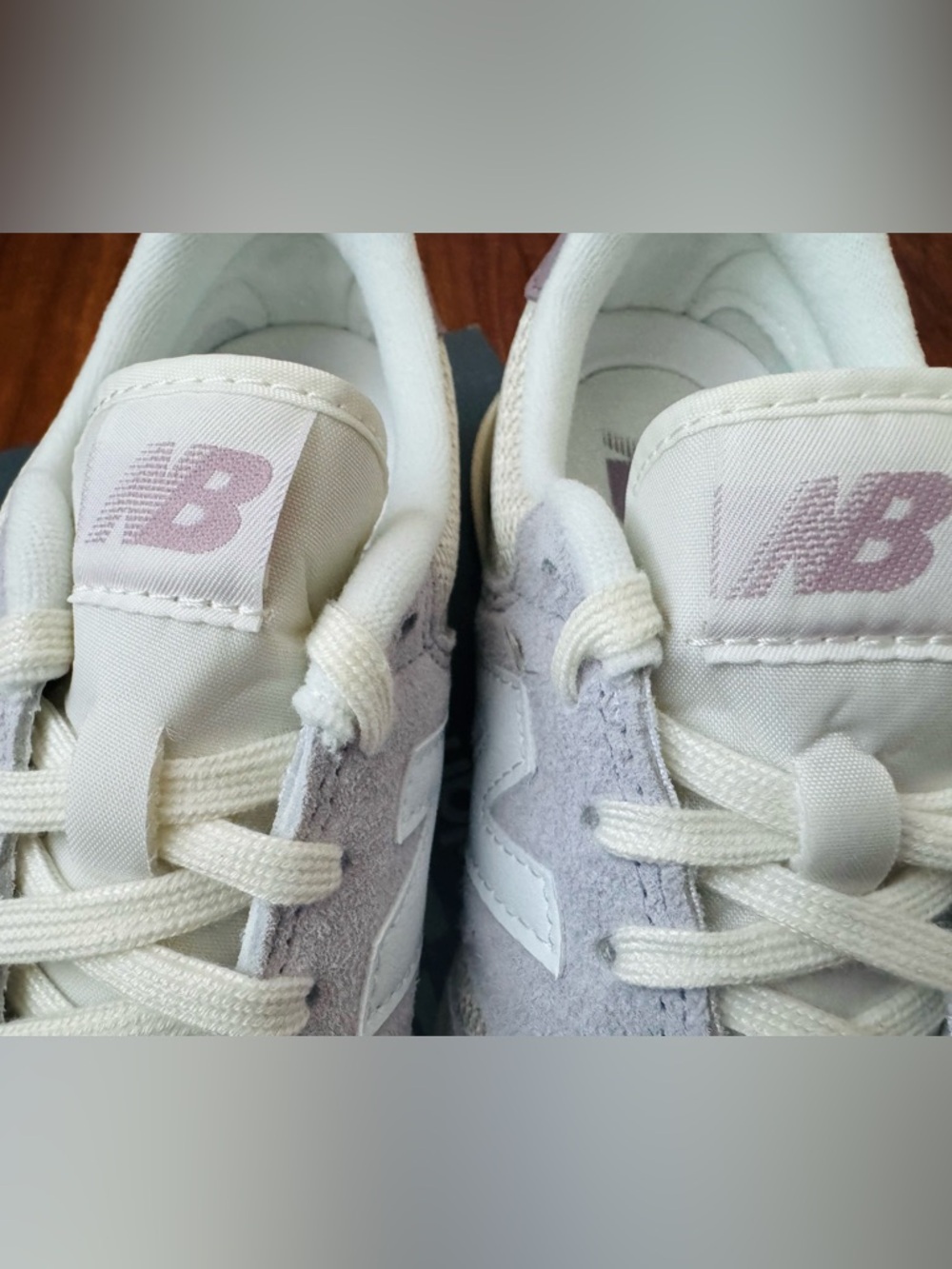 Anthropologie New Balance T500 Sneakers in White Gray Purple Women’s 8 Men’s 6.5 - Picture 7 of 9